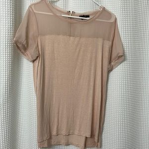 H&M large light pink shirt zip up in back
